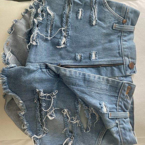 Aritzia Wrangler Ripped Cut off Shorts - Picture 6 of 7